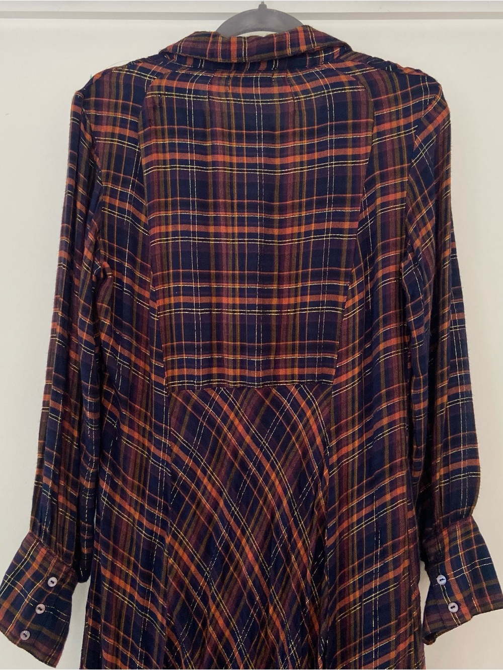 Natural Life Hailee Plaid Maxi Shirt Dress Large Country Boho Western Rustic - Picture 9 of 14